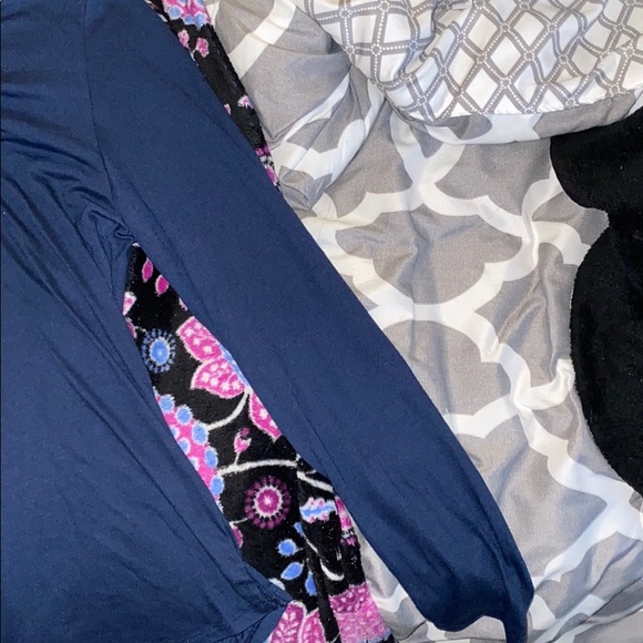 navy blue pajama shirt - Picture 3 of 4